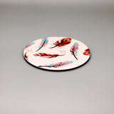 Pack of 6 Round Coasters (Whispering Feathers)