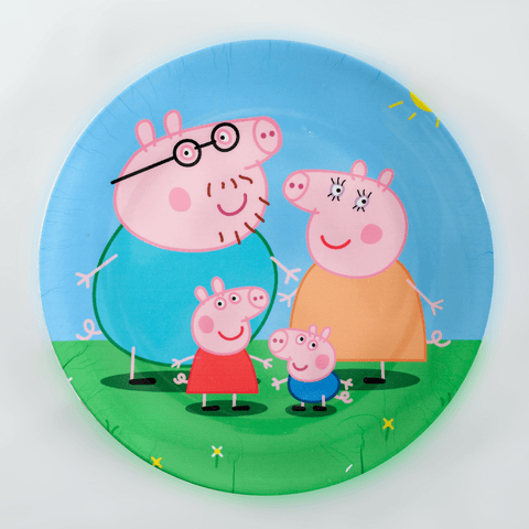 Kids Cartoon Plate (Peppa Pig Family)
