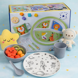 4 Pcs. Kids Tableware Set (Space Doodles)