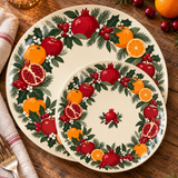 Christmas Plate - Winter Fruit Wreath