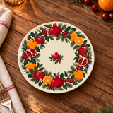 Christmas Plate - Winter Fruit Wreath