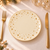 Christmas Plate - Champagne Stars