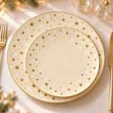 Christmas Plate - Champagne Stars