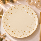 Christmas Plate - Champagne Stars