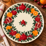 Christmas Plate - Winter Fruit Wreath