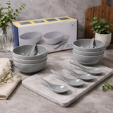 12 Pcs. Classic Soup/ Cereal Bowl Set (Grey)