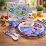 4 Pcs. Kids Divided Plate Set (Peppa Pig III)