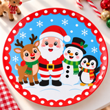 Christmas Plate - Santa & Friends