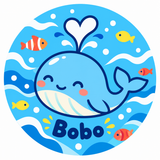 Kids Plate (Bobo the Whale | The Five Star Friends)