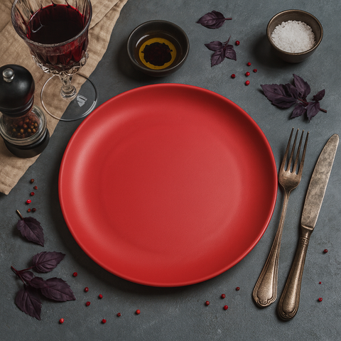 Matte Dinner Plate (Red)