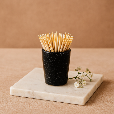 Toothpick Holder (Black Granite)