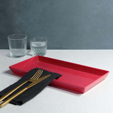 Rectangle Platter 12" x 6" (Red)