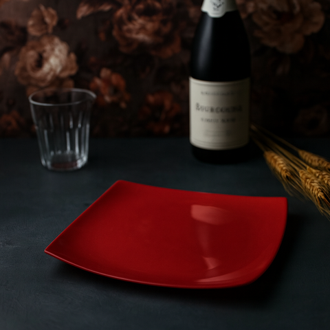 Small Square Plate (Red)