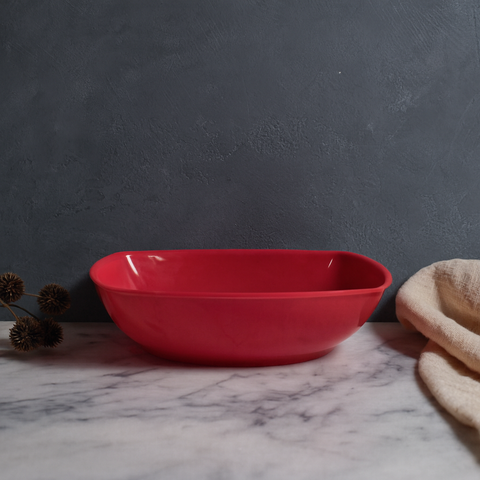 650ml Square Serving Bowl (Red)