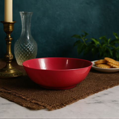 600ml Round Serving Bowl (Red)
