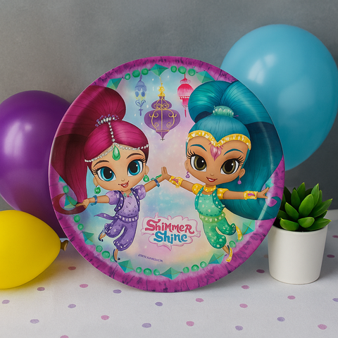 Kids Cartoon Plate (Shimmer and Shine)