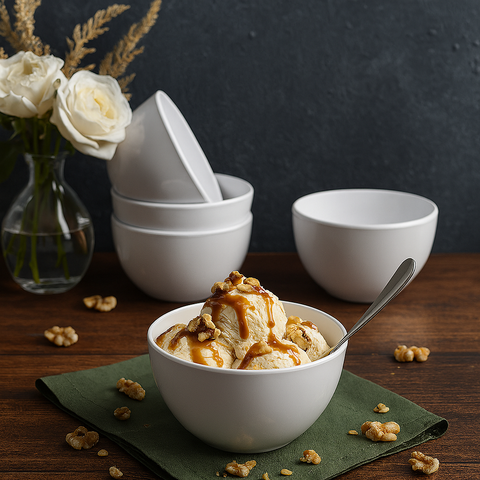 Dessert Bowl Set (White)