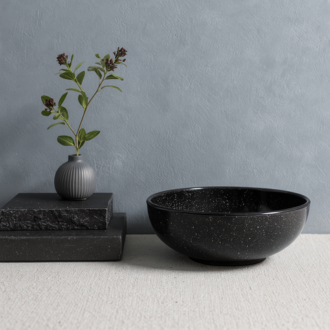1000ml Round Serving Bowl (Black Granite)
