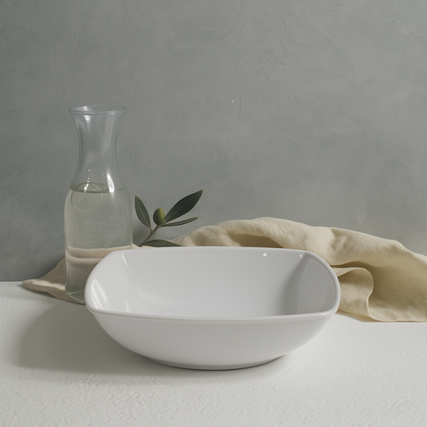 650ml Square Serving Bowl (White)