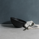 Angle Soup/ Cereal Bowl (Black Granite)