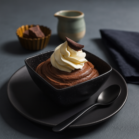 Square Dessert Bowl (Black Granite)