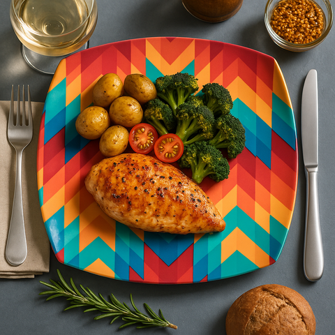 Dinner Plate (Chevron Fiesta)