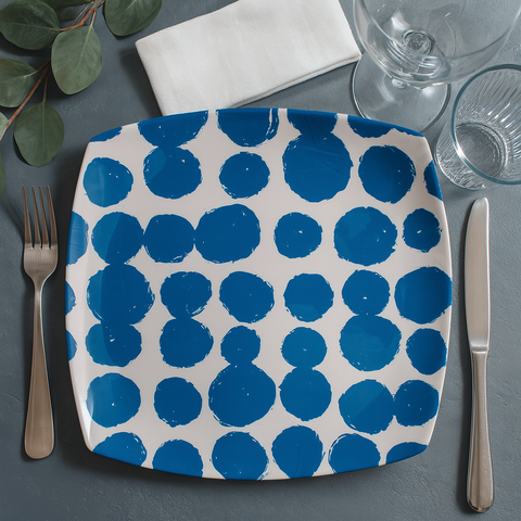 Dinner Plate (Sapphire Spots)