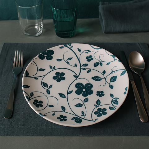 Dinner Plate (Blue Vine)