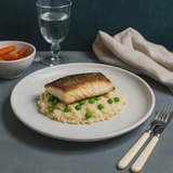 Matte Dinner Plate (White Granite)