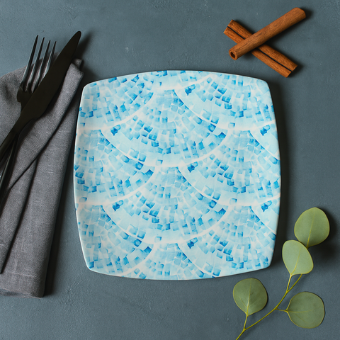 Small Square Plate (Marine Mosaic)