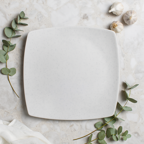 Small Square Plate (White Granite)