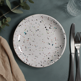 Small Round Plate (White Confetti)