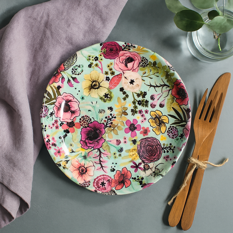 Small Round Plate (Flower Print)