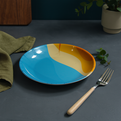 Small Round Plate (Coastal Wave)