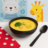 4 Pcs. Kids Tableware Set (Black Starburst)