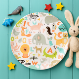 Kids Big Plate (Animal Letters)
