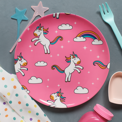 Kids Big Plate (Unicorn Skies)