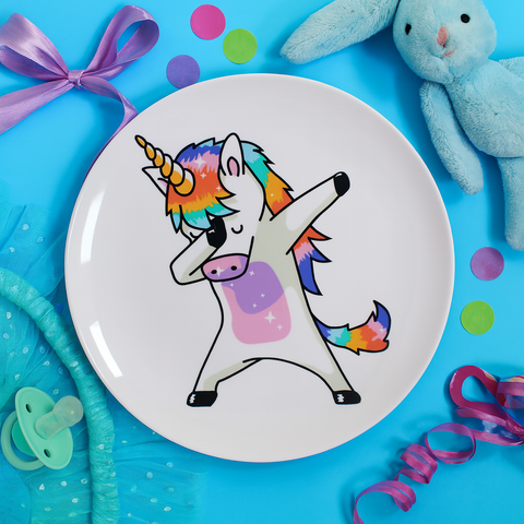 Kids Big Plate (Unicorn Dab)