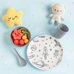 4 Pcs. Kids Tableware Set (Space Doodles)