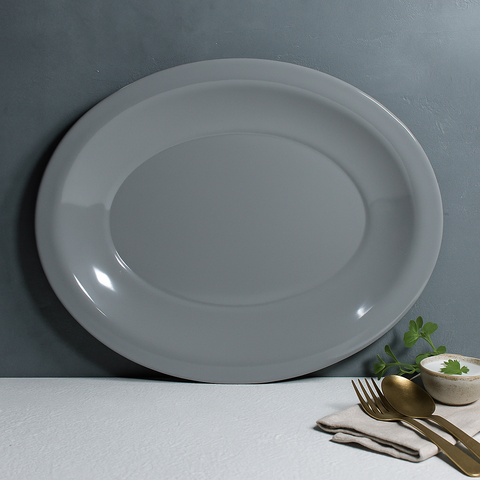 Oval Rice Platter - Grey (5-6 persons)