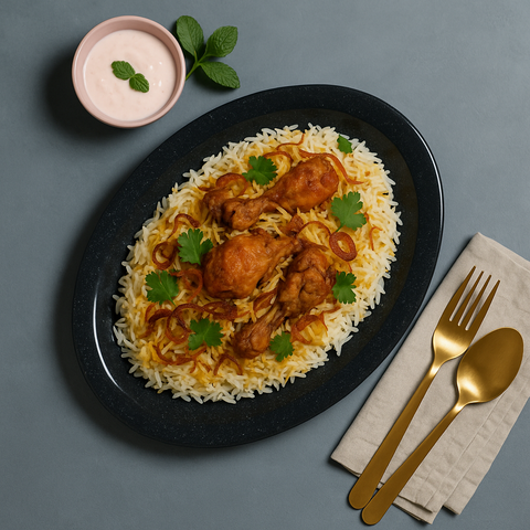 Oval Rice Platter - Black Granite (5-6 persons)