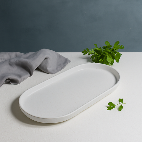 Matte-Finish Tray (White Granite)