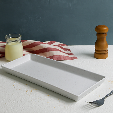 Rectangle Platter 12" x 6" (White Granite)