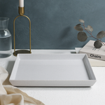 Square Platter 10" x 10" (White Granite)