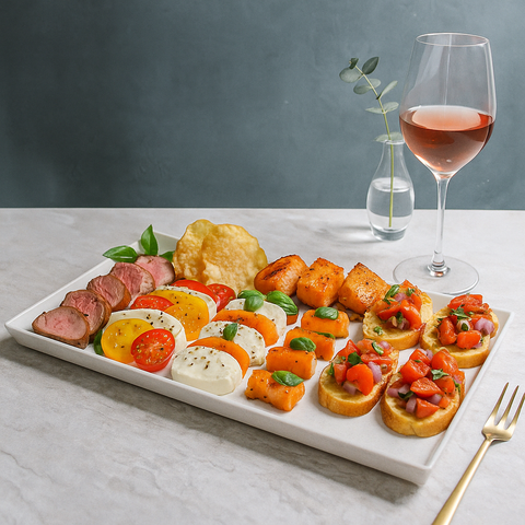 Catering Platter 16" x 10" (White Granite)