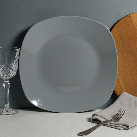 Square Rice Platter - Grey (5-6 persons)