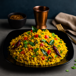 Square Rice Platter - Black (5-6 persons)