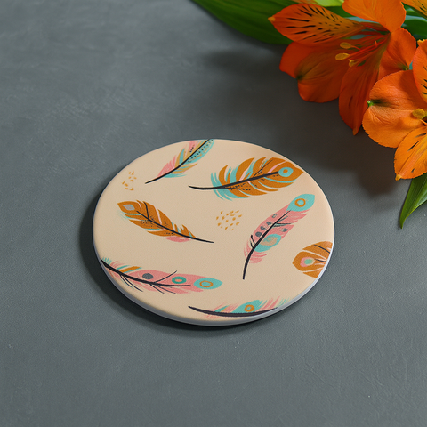 Round Coaster (Whispering Feathers)
