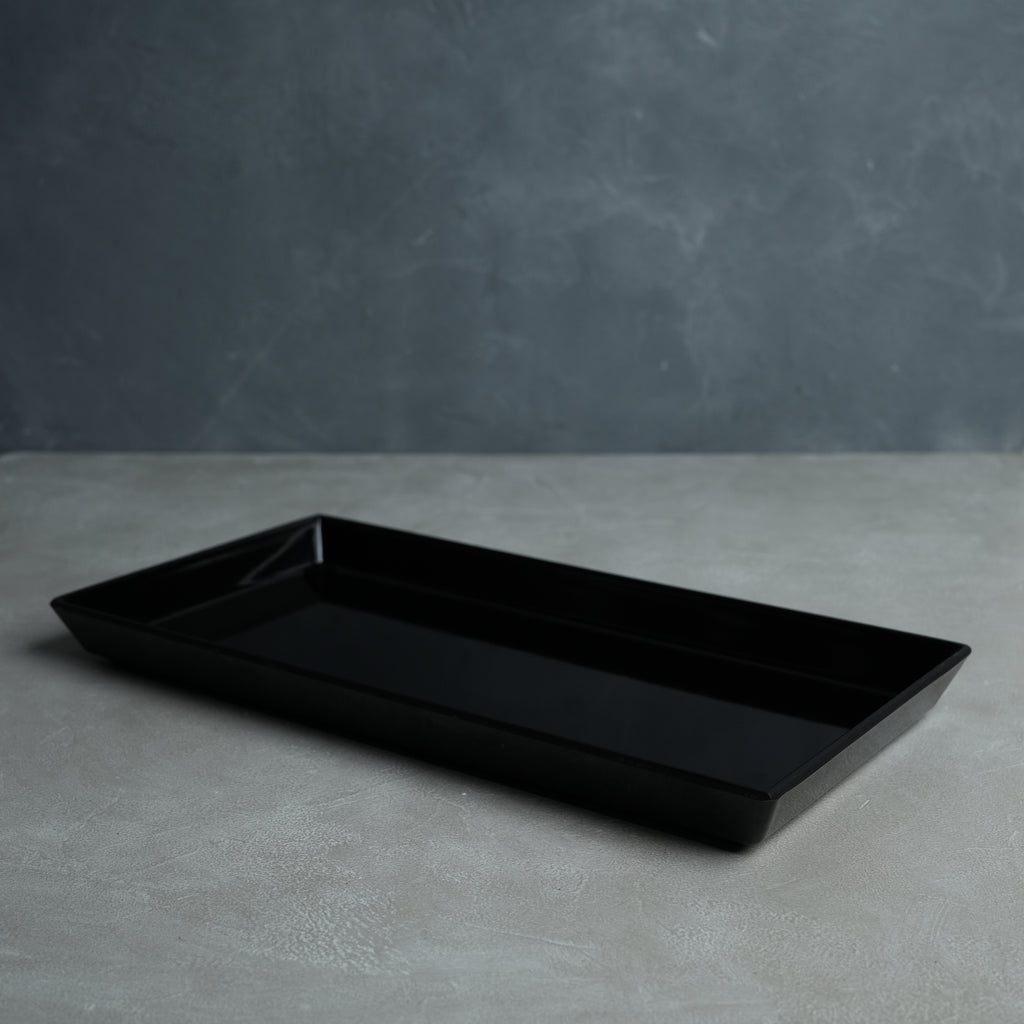 Rectangle Platter 12" x 6" (Black) – Five Star Melamine
