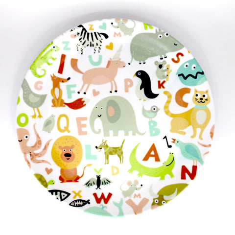Kids Big Plate (Animal Letters)